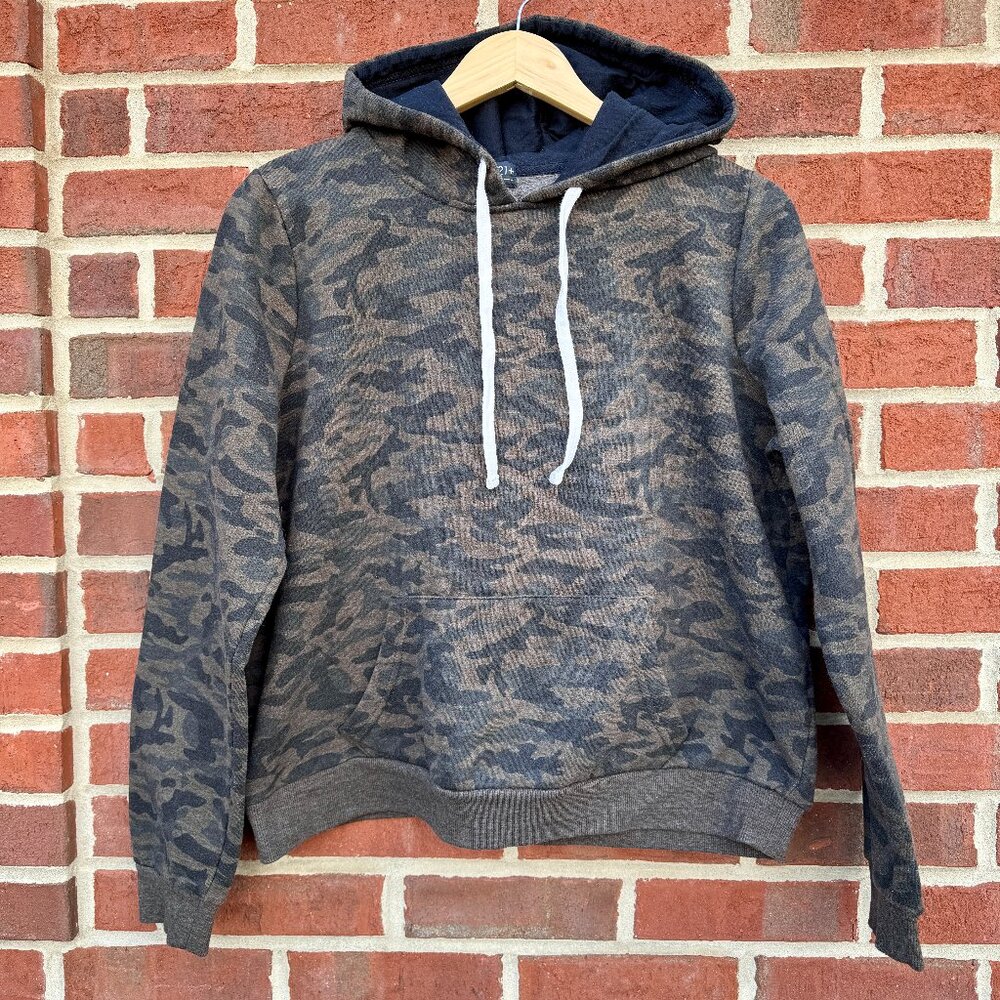 Forever 21 Hooded Sweatshirt Womens Size 0X Green Camo